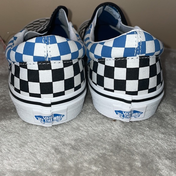 Van blue black check slip on sneakers new - Picture 4 of 5